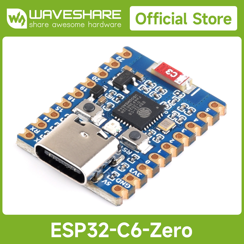 Esp32 C6 - Мини-плата разработки Waveshare ESP32-C6, двойные процессоры
