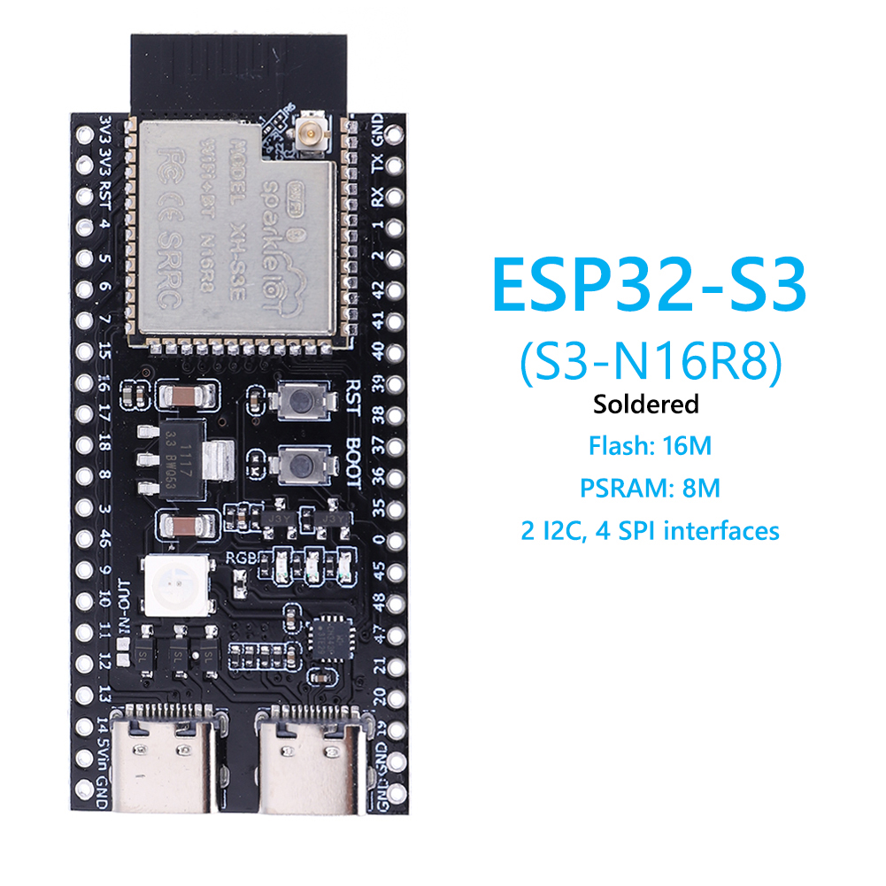 ESP32 S3 N16R8 N8R2 Двойная ма – обзор и цена Esp32 Wifi Bluetooth Module